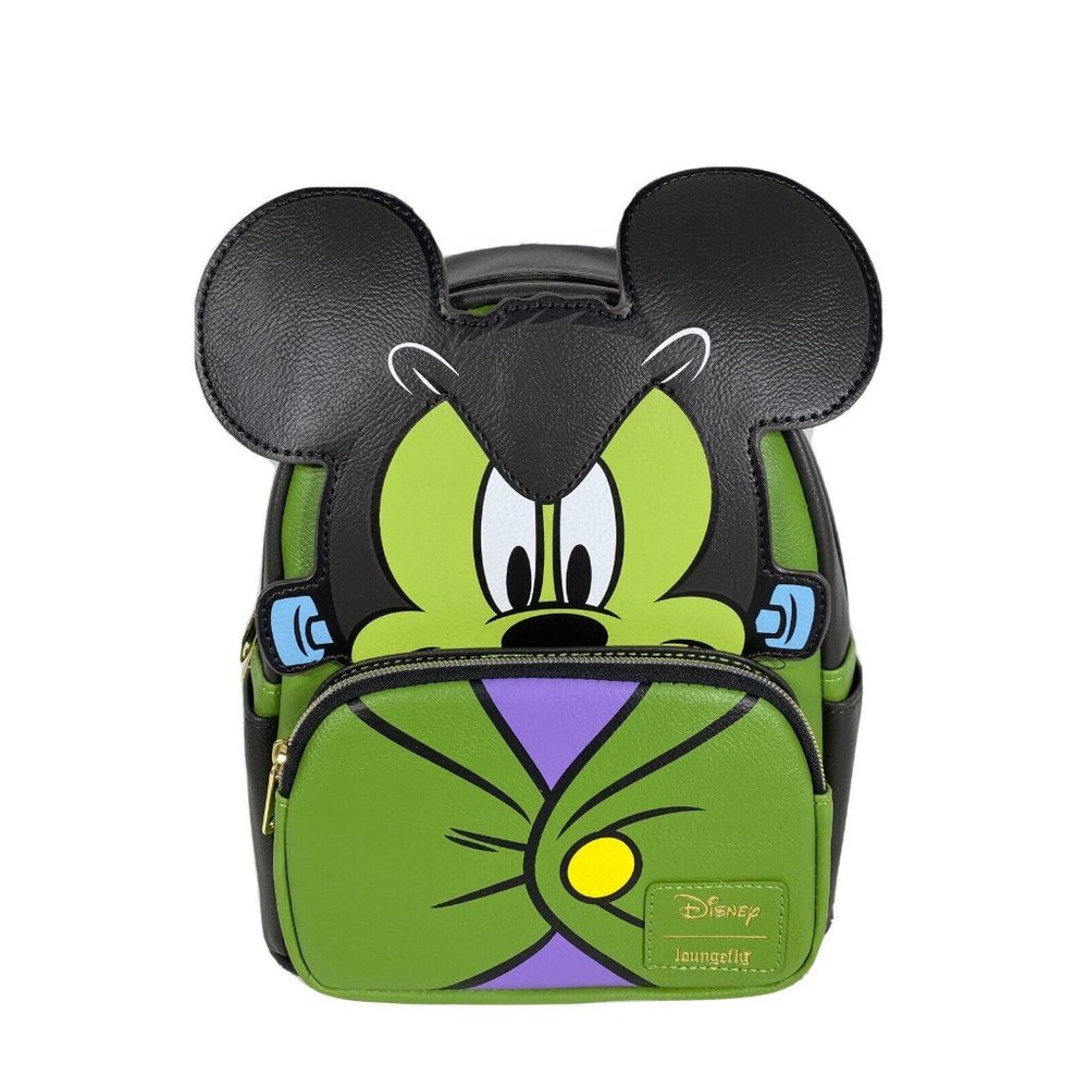 Loungefly Disney Mickey Mouse Frankenstein Halloween Backpack Glow In The Dark - Picture 2 of 11